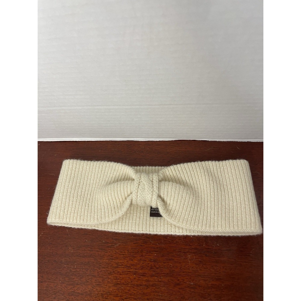 Henri Bendel 100% cashmere Cream ear warmer Ski headband Snow Wear